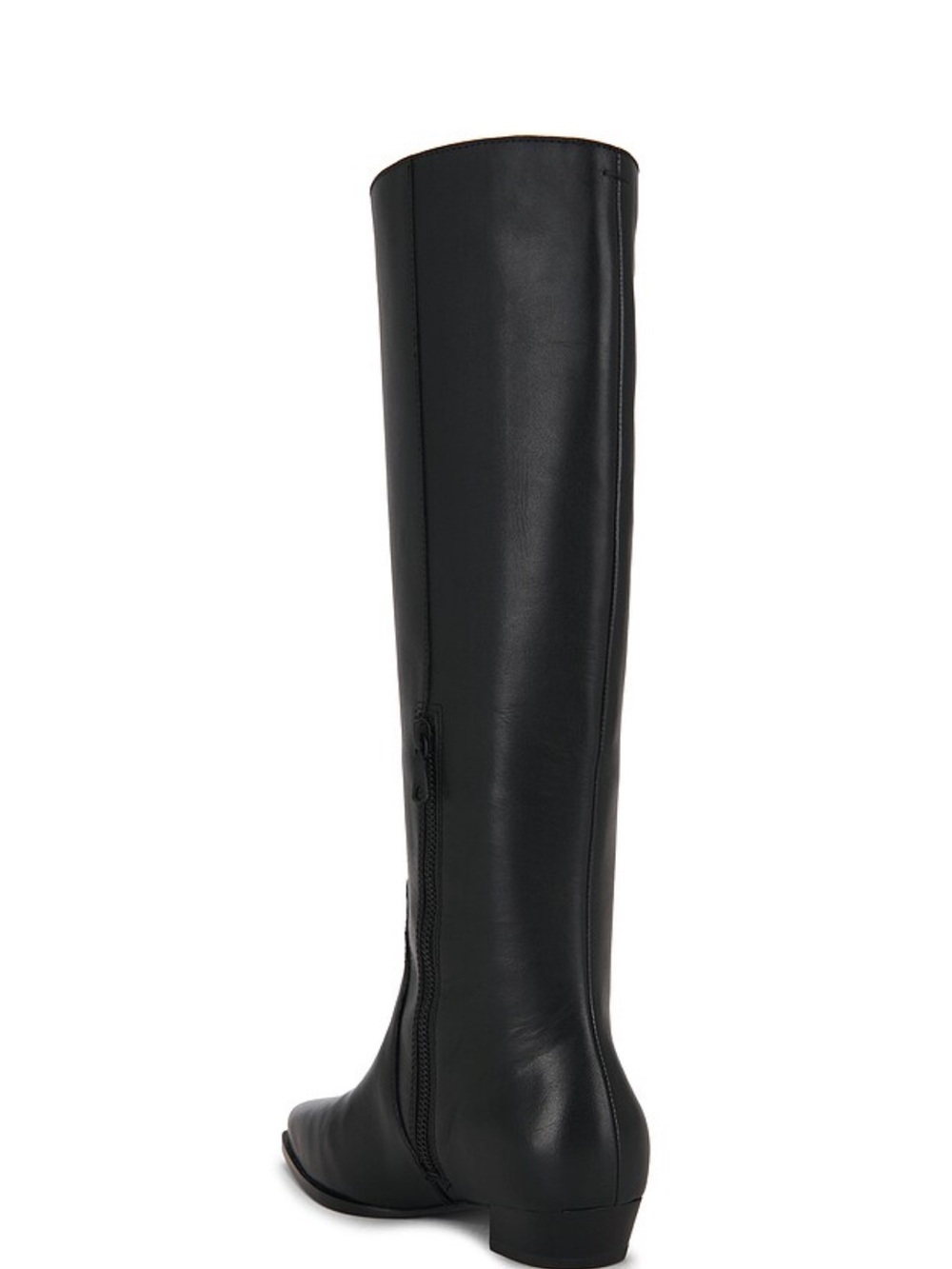 Joni Knee High Boot in Black Leather - Picture 9 of 12